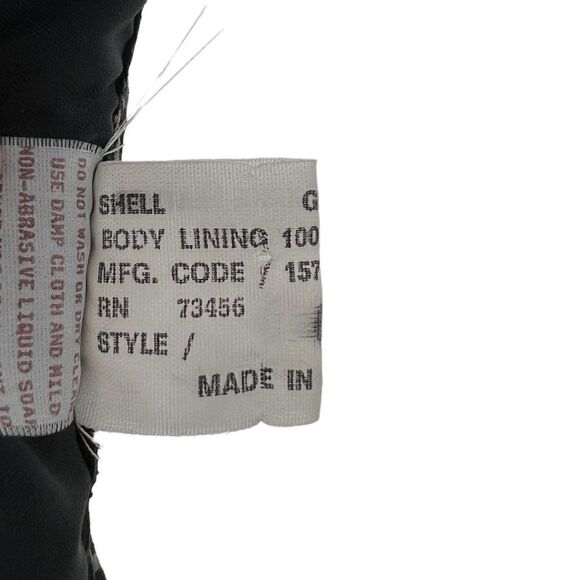 Vintage 80's Gino di Giorgio Black Leather Embossed New Wave Knee Length Skirt L - Picture 10 of 10